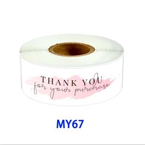 1 Roll, 120pcs, Rectangular Thank You For Your Order Sticker